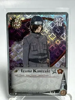 2002 Naruto Izumo Kamizuki #049 Super Rare Diamond Foil NM+ Card - Image 2