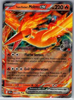 Team Rocket's Moltres ex 031/182 SV10: Destined Rivals - Pokemon Card - NM - Image 1