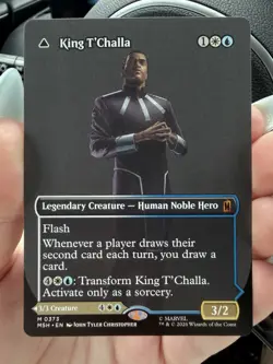 SHIPS TODAY: King T'Challa (Borderless) (0373) Marvel Super Heroes Regular MTG - Image 1
