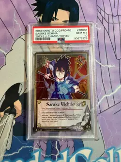PSA 10 2013 NARUTO CCG CARD | 2013 SHONEN JUMP CHAMPIONSHIP #PR088 SASUKE UCHIHA - Image 3