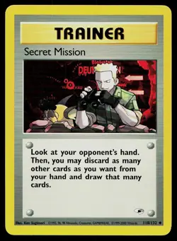 Pokemon Card Gym Heroes Secret Mission 118/132 Unlimited Uncommon - Image 1