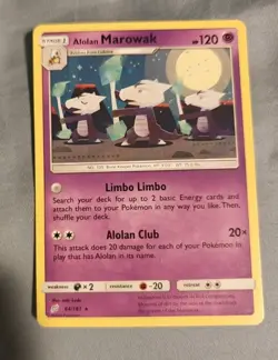 Pokemon TCG Alolan Marowak 64/181 Sm-Team Up Regular NM-LP Card - Image 1