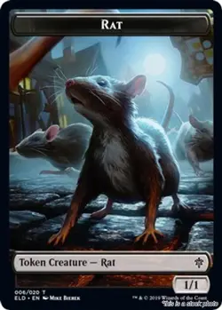 MTG Rat Token [ELD - 6] LP - Image 1