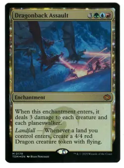 MTG Dragonback Assault Foil Tarkir Dragonstorm Magic The Gathering TCG - Image 1