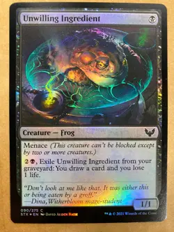 MTG 1x FOIL Unwilling Ingredient # 90 Strixhaven: School of Mages Magic x1 NM - Image 1