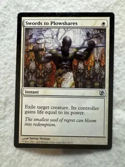 MTG - Swords to Plowshares - Conspiracy - MP - Free Shipping! - Image 1
