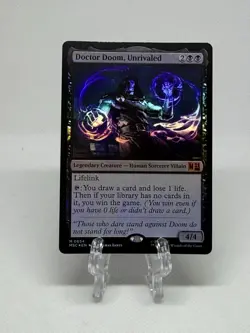 MTG Marvel Super Heroes DOCTOR DOOM, UNRIVALED Mythic Foil #654 - Image 1