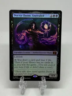 MTG Marvel Super Heroes DOCTOR DOOM, UNRIVALED Mythic Foil #654 - Image 2