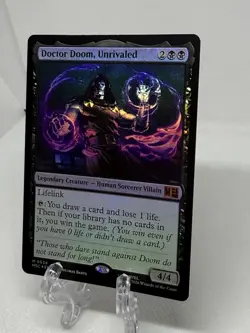 MTG Marvel Super Heroes DOCTOR DOOM, UNRIVALED Mythic Foil #654 - Image 3