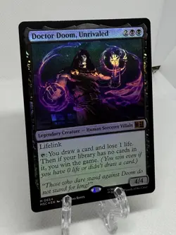 MTG Marvel Super Heroes DOCTOR DOOM, UNRIVALED Mythic Foil #654 - Image 4