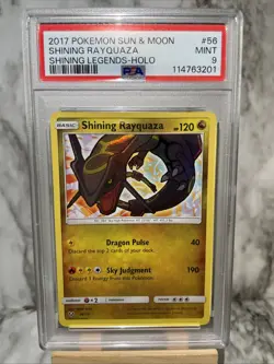2017 Pokemon Sun & Moon Shining Legends Shining Rayquaza -Holo PSA 9 #56 - Image 4