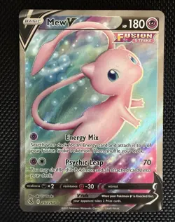 Pokemon TCG The Pokemon Company Mew V 250/264 Fusion Strike Ultra Rare Holo EN - Image 1