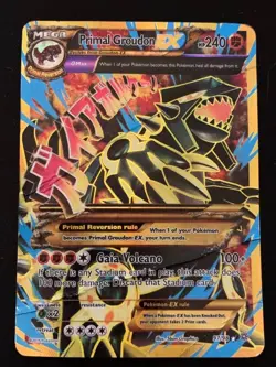 Pokemon Primal Groudon-EX (97/98) Ancient Origins HOLO Damaged - Image 1