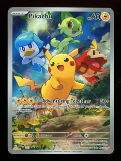 PIKACHU 027 NM POKEMON SVP SCARLET VIOLET PROMO - Image 1