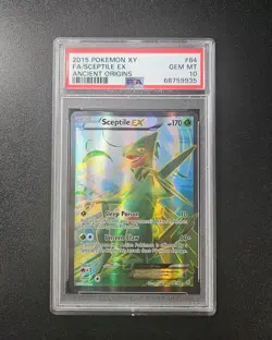 2015 POKEMON XY ANCIENT ORIGINS #84 FULL ART/SCEPTILE EX PSA 10 - Image 1