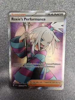 Pokemon TCG: Chaos Rising Roxie's Performance 112/086 Full Art Trainer UR NM - Image 1
