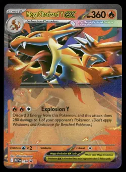 Mega Charizard Y ex 030 Holo Promo ME: Mega Evolution Promo Pokemon NM/M - Image 1