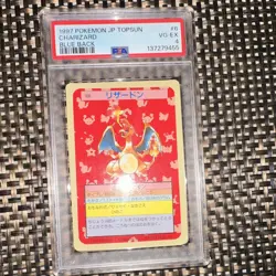 Pokemon PSA 4 1997 Japanese Topsun Charizard Blue Back #6 Graded - Image 1