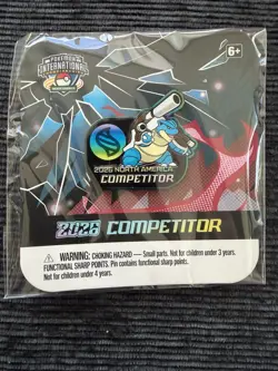 Pokemon International Championship Competitor Mega Blastoise Pin NAIC 2026 - Image 1