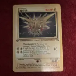 Zapdos 15/62 Fossil Holo Rare Unlimited English 80 HP Wizards of the Coast - Image 1