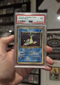 1997 Pokemon Japanese Fossil Lapras Holo PSA 9 - Image 1