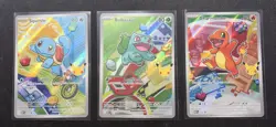 Pokemon First Partner Illustration Collection Series 1 Kanto Gen 1 Starters Lot - Image 1