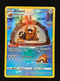Bibarel GG25/GG70 Holo Crown Zenith Galarian Gallery Pokemon NM - Image 1