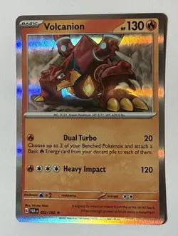 Pokemon TCG PAR Volcanion Rare Holo 022/182 Paradox Rift - Image 1