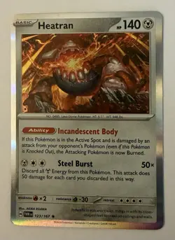 Heatran Holo - TWM SV06: Twilight Masquerade 123/167 Rare NM Pokemon - Image 1