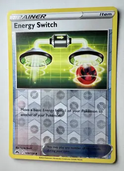Reverse Holo Energy Switch 129/159 Uncommon Crown Zenith Pokemon TCG - Image 1