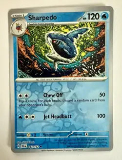 SHARPEDO 043/162 TEMPORAL FORCES POKEMON (REVERSE HOLO) - Image 1