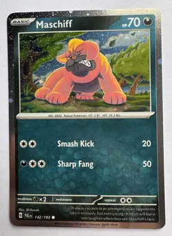 Pokemon - Paldea Evolved - Maschiff - 142/193 - Cosmos Holo LP - Image 1