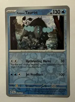 Paldean Tauros Reverse Holo Uncommon SSP 039/191 NM Pokemon Surging Sparks - Image 1