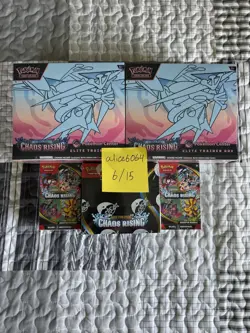 CHAOS RISING Pokemon Center ETB’s x2 + Booster Box + Booster Bundle x2 ✅IN-HAND✅ - Image 1