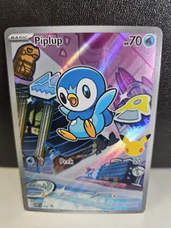 Pokemon Piplup 042 - First Partners Promo - Full Art Holo - - Image 1