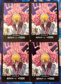 4x DON!! Card Doflamingo Foil NM Japanese One Piece - Image 1