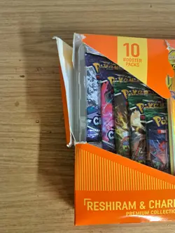 Pokemon Reshiram and Charizard GX Tag Team Premium Collection Box. Sealed. Read. - Image 3