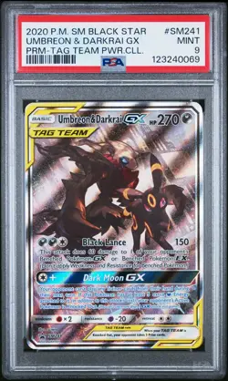 Umbreon & Darkrai Gx SM241 Tag Team Powers Collection Pokemon PSA 9 - Image 1