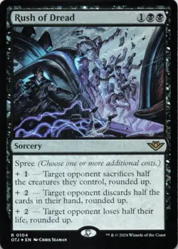 MTG Rush of Dread Foil NM Outlaws of Thunder Junction OTJ Magic 104 - Image 1