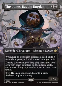 Tinybones, Bauble Burglar x1 1x Borderless Foundations NM MTG - Image 1