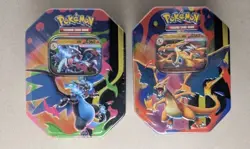 Pokemon TCG Mega Charizard X & Y ex Tin Bundle Set of 2 New Sealed 2026 In Hand - Image 1