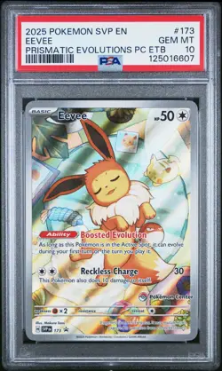 2025 POKEMON SVP EN-SV BLACK STAR PROMO #173 EEVEE PSA 10 - Image 1