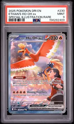 Ethan's Ho-Oh EX 230 Special Illustration Rare Graded PSA 9 Pokemon TCG DRI - Image 1