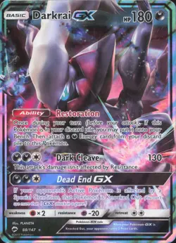 Darkrai GX 88/147 Holo GX Rare Burning Shadows Pokemon Lightly Played - Image 1