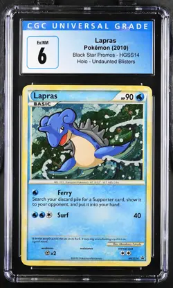 Lapras HGSS14 Undaunted 3-pack Blister Black Star Promos Pokemon CGC 6 Ex/nm - Image 1