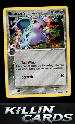 Reverse Holofoil Nidoran F (Delta Species) 56/101 Pokemon Common Dragon Frontier - Image 1