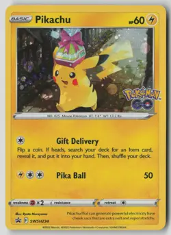 Pikachu SWSH234 Holo Promo Sword & Shield Promo Pokemon NM - Image 1