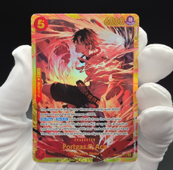 One Piece Portgas D Ace OP16-118 SEC Secret Rare Gold Foil English NM - Image 1