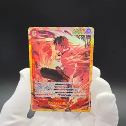 One Piece Portgas D Ace OP16-118 SEC Secret Rare Gold Foil English NM - Image 2