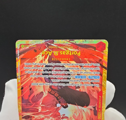 One Piece Portgas D Ace OP16-118 SEC Secret Rare Gold Foil English NM - Image 3